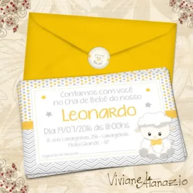 Convite Ovelhinha - 00029