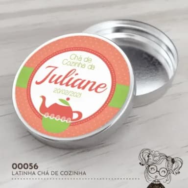 Latinha Adesivada Chá de Cozinha - 00056