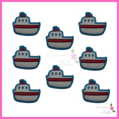 Aplique Barco Marinheiro emborrachado - Pcts c/7 unds