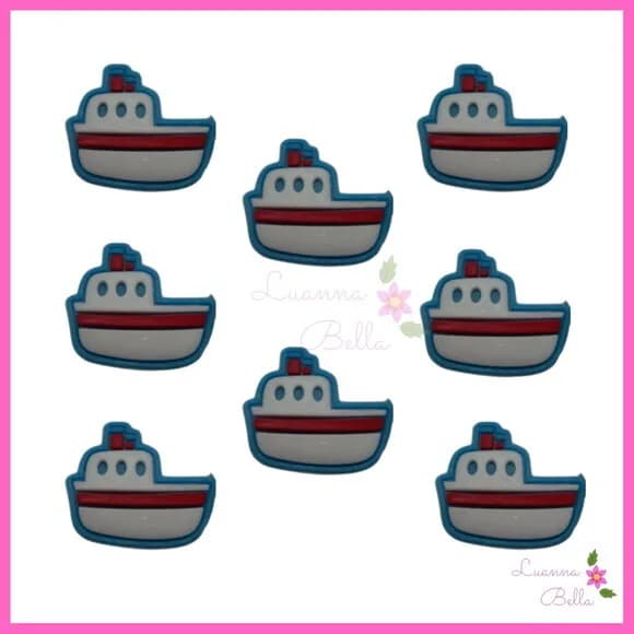 Aplique Barco Marinheiro emborrachado - Pcts c/7 unds