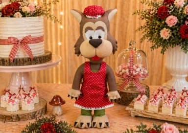 Lobo Mau Em Feltro | Personagem Chapeuzinho Vermelho
