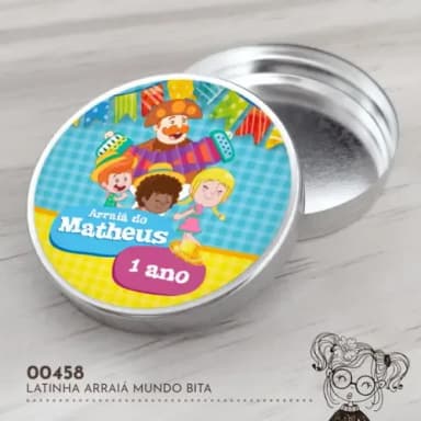 Latinha Adesivada Arraiá Mundo Bita - 00458
