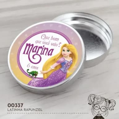 Latinha Adesivada Rapunzel - 00337