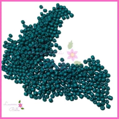 Missanga acrílica na cor Tiffany -Pct c/ 60 gramas