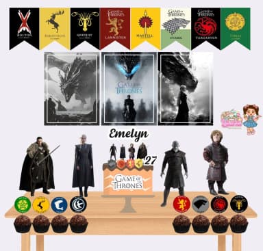 Kit Festa Só Um Bolinho GAME OF THRONES - Decoração de Festa
