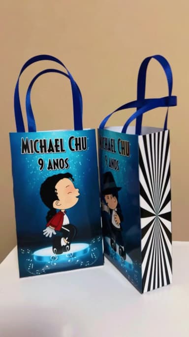 Sacolinhas Personalizada Michael Jackson Lembrancinhas Para Aniversário