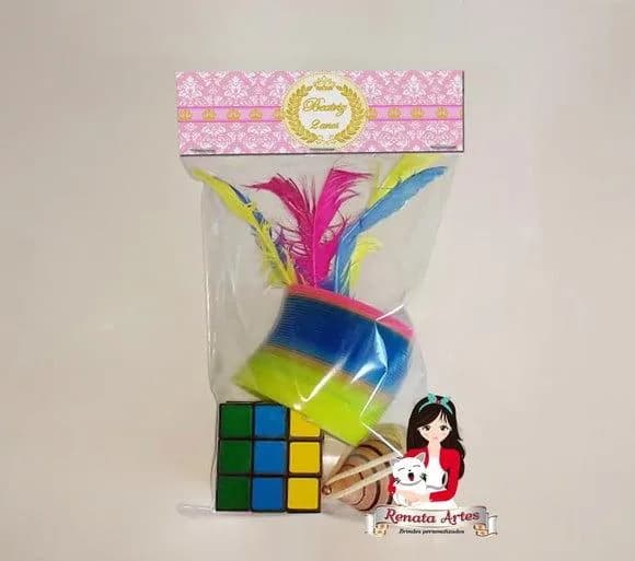 Kit Brinquedos Retrô Personalizado Tema Coroa Realeza Rosa