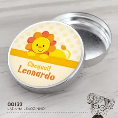 Latinha Adesivada Leãozinho - 00132
