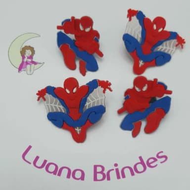 Ponteira para Lápis Homem Aranha de Borracha - Pct C/4 Unid