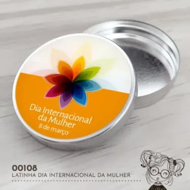 Latinha Adesivada Dia Internacional da Mulher - 00108