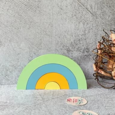 Arco Íris de Mesa 4 Faixas Decoração Bebê