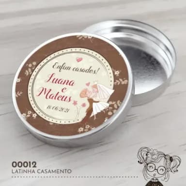 Latinha Adesivada Casamento - 00012