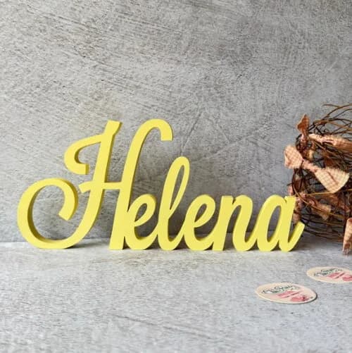 Linha Cursiva -letras Decorativas em mdf Quarto de Bebê