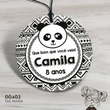 Tag Redonda Panda - 00403