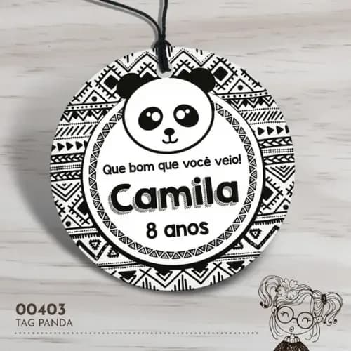 Tag Redonda Panda - 00403