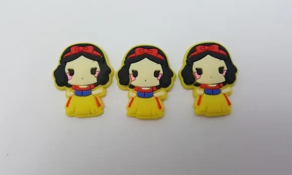 Aplique Branca de Neve Emborrachado de 3,3cm Pct 6 Unidades