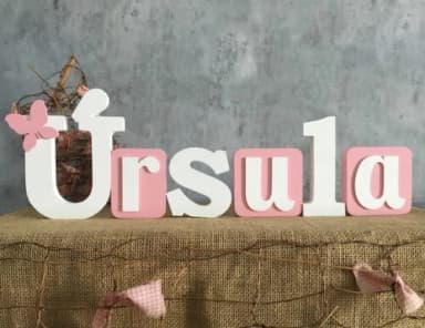Letras de MDF -Nomes Blocos Borboleta