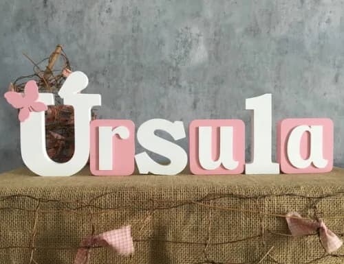 Letras de MDF -Nomes Blocos Borboleta