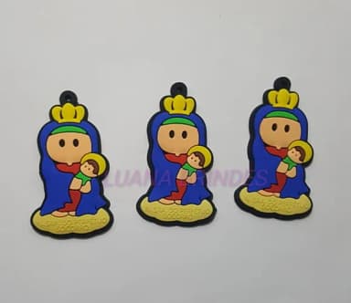 Pingente Senhora Perpétuo Socorro Borracha 5,3cm Pct 4 Unid