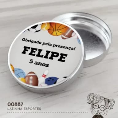 Latinha Adesivada Esportes - 00887