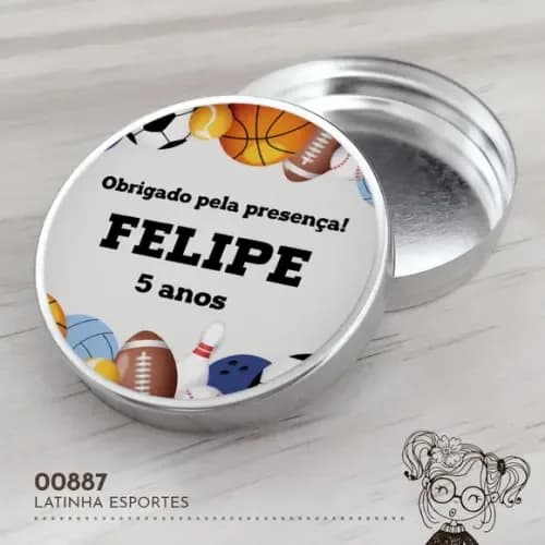 Latinha Adesivada Esportes - 00887