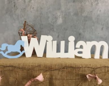 Letras Decorativas - nome em MDF e CAVALINHO