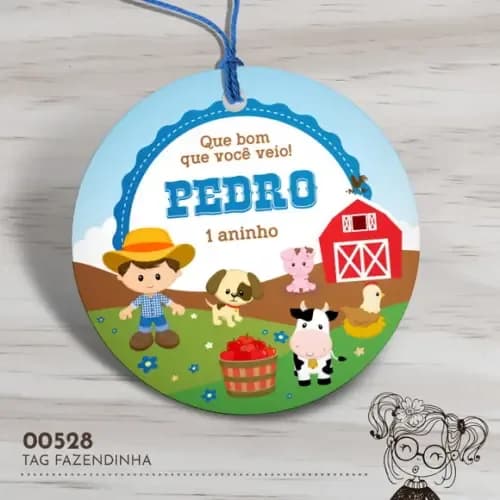 Tag Redonda Fazendinha - 00528