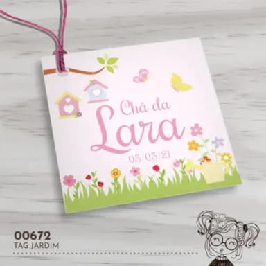 Tag Quadrada Jardim - 00672