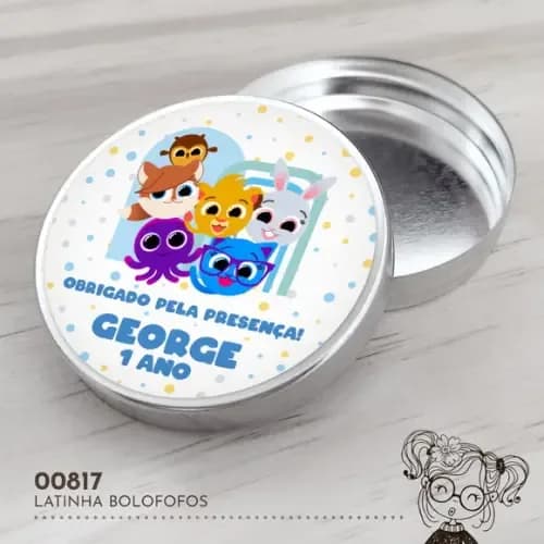 Latinha Adesivada Bolofofos - 00817