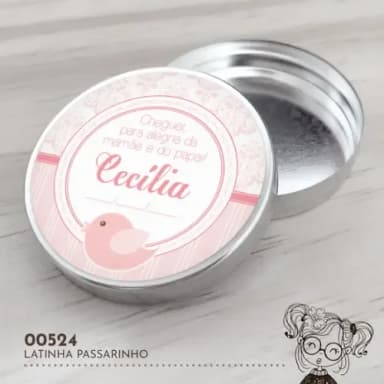 Latinha Adesivada Passarinho - 00524