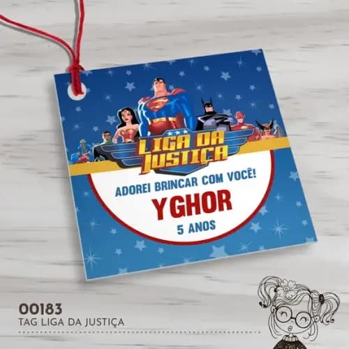 Tag Quadrada Liga da Justiça - 00183