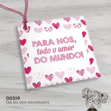 Tag Quadrada Dia dos Namorados - 00519