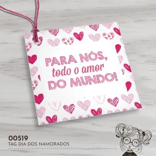 Tag Quadrada Dia dos Namorados - 00519