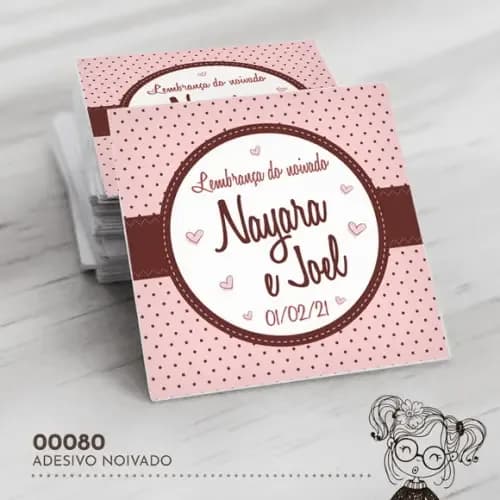 Adesivo Quadrado Noivado - 00080