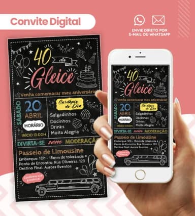 Convite Digital Festa na Limousine