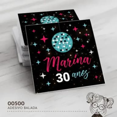 Adesivo Quadrado Balada - 00500