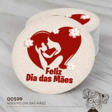 Adesivo Redondo Dia das Mães - 00599