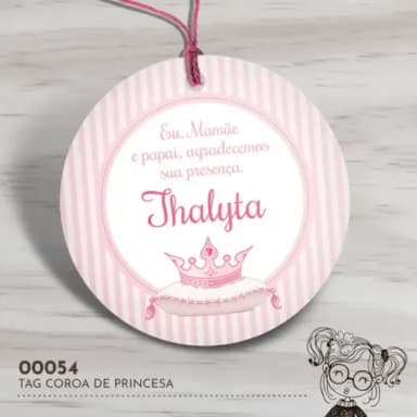 Tag Redonda Coroa de Princesa - 00054