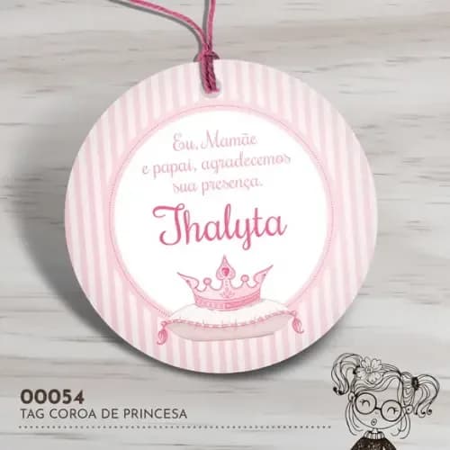 Tag Redonda Coroa de Princesa - 00054