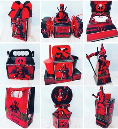 Kit 60 Lembrancinhas Deadpool