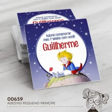 Adesivo Quadrado Pequeno Príncipe - 00659
