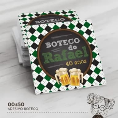 Adesivo Quadrado Boteco - 00450