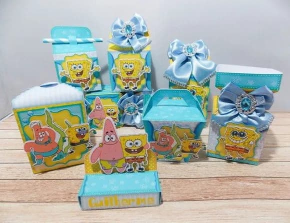 Kit 60 Lembrancinhas Bob Esponja