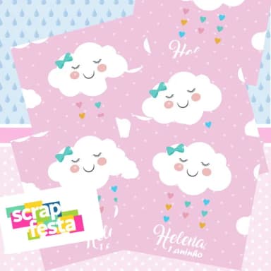 Adesivo Personalizado Quadrado 10x10 Chuva de Amor