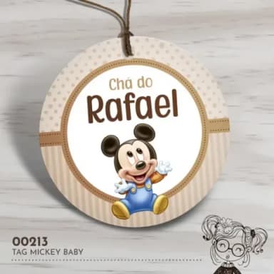 Tag Redonda Mickey Baby - 00213