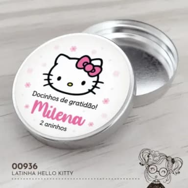 Latinha Adesivada Hello Kitty - 00936