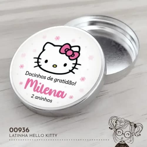 Latinha Adesivada Hello Kitty - 00936