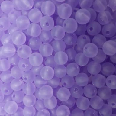 Bola Fosca Com Furo Roxo 8mm Pct 100 Unidades