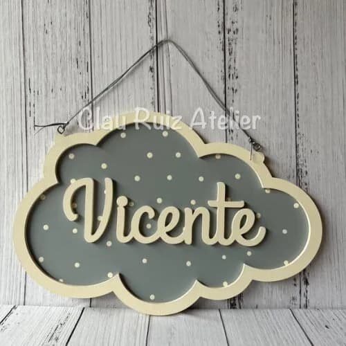 Porta de Maternidade Nome Composto - Decoração Bebê