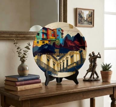 Prato Porcelana Argentina 21cm - Caminito e Cordilheira